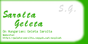 sarolta geleta business card
